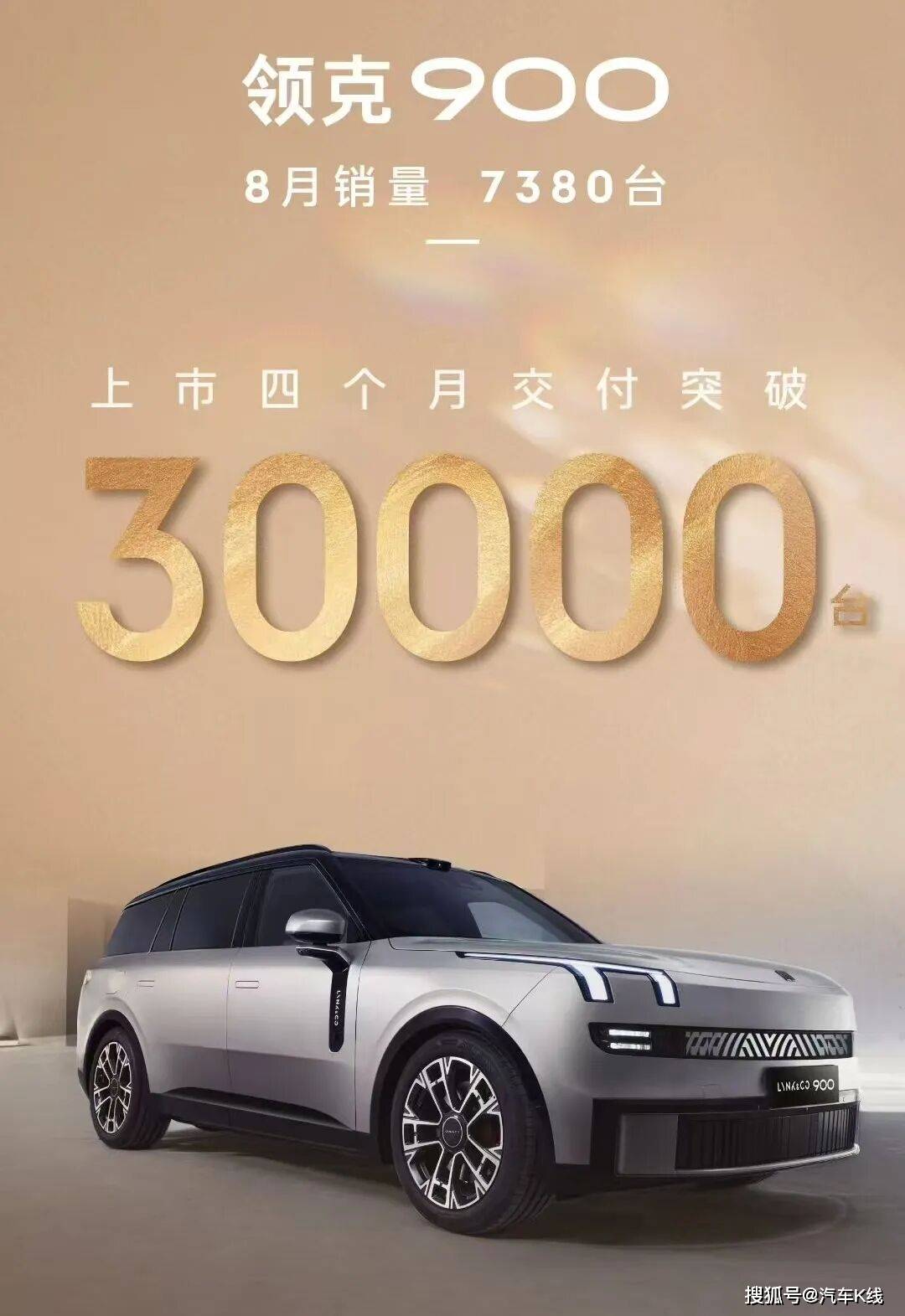 領克汽車旗下旗艦大六座SUV領克900,上市四個月時間,累計交付量突破3萬輛